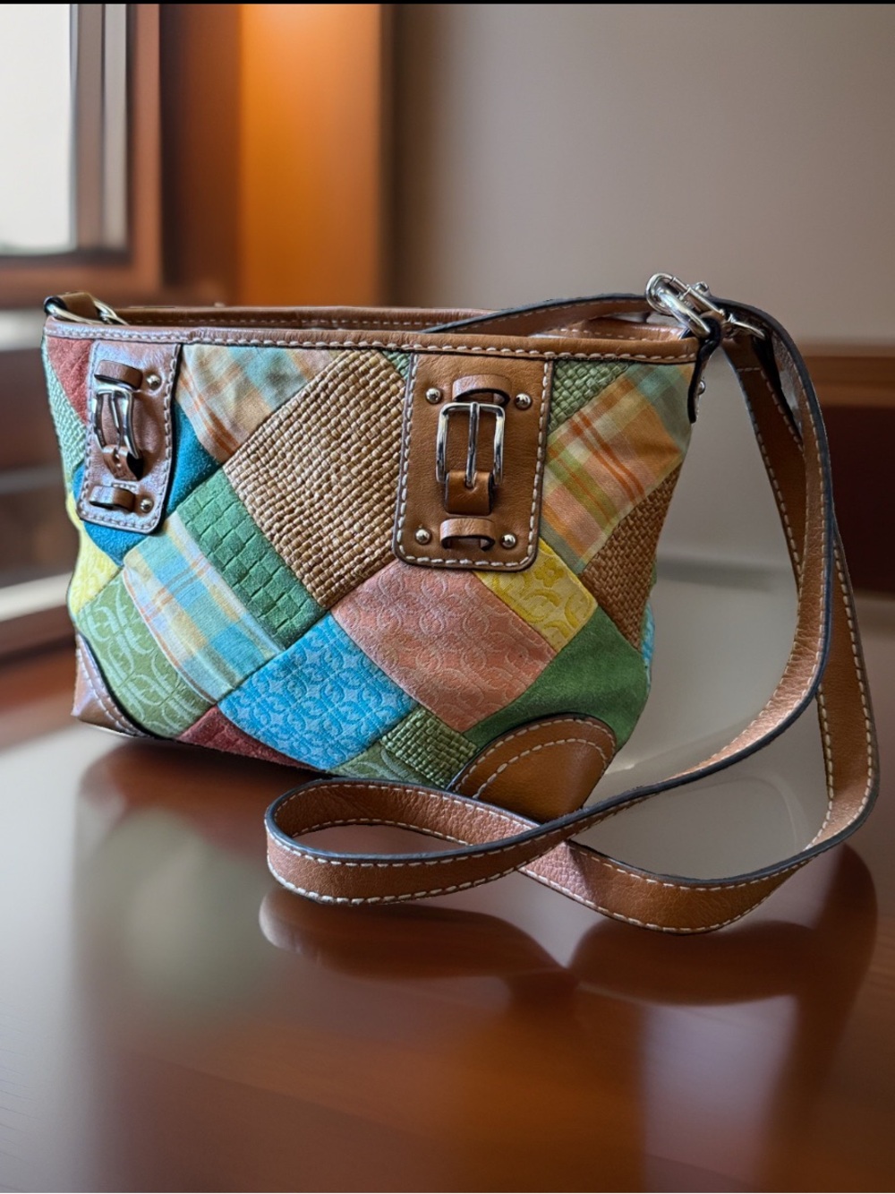 Vintage Fossil Y2K Patchwork Bag 👜